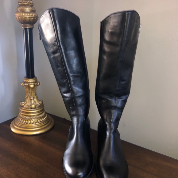 Franco Sarto Leather Cecilia Black Size 9 Boots - Picture 8 of 10